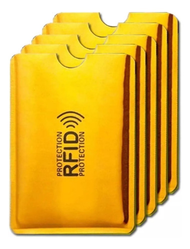 5 Fundas Protectoras Anti Clonacion Tarjetas Bancarias Rfid