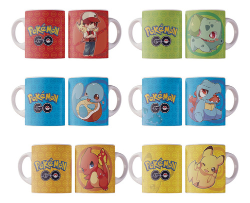 Pack De 6 Taza Personalizada De Pokémon Ahs Y Sus Amigos