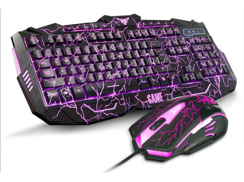 Kit Gamer Retroiluminado V-100 Multicolor