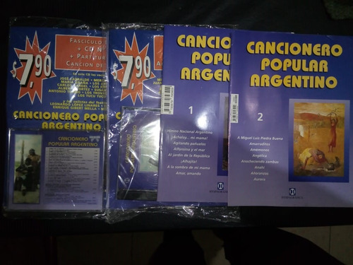 Lote 4 Ejemplares Cancionero Popular Argentino Hyspagráfica 