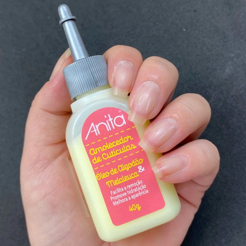 Kit Redutor Óleo Algodão + Amolecedor Cutículas 40ml Anita