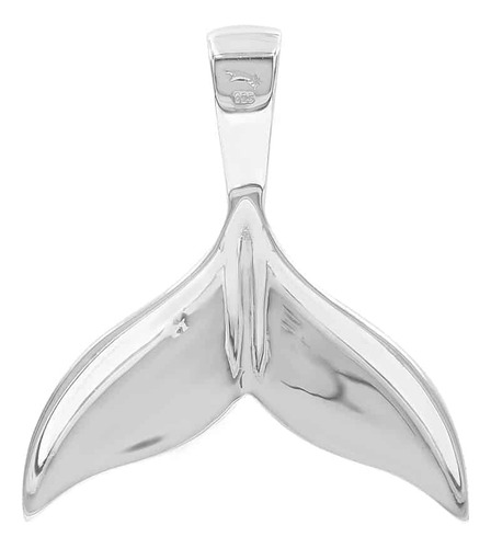 Dije Mediano De Cola De Ballena Con Turquesa En Plata 925