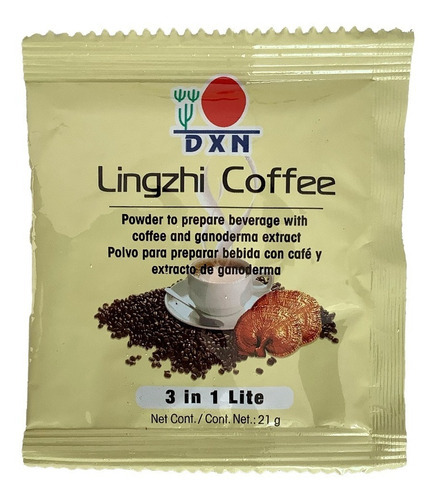 Café Lingzhi 3 En 1 Lite Dxn Instantaneo, Cremoso 20 Sobres