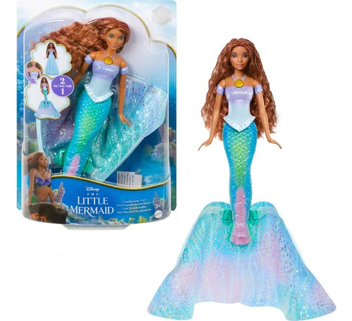 Muñeca Ariel The Little Mermaid Transforma Cola A Vestido