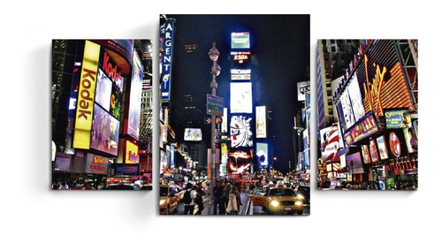Cuadro Triptico New York Times Square Usa Broadway Manhattan