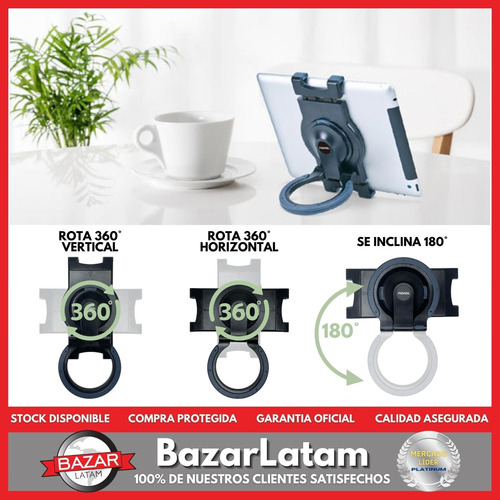 Imagen 3 de 10 de Soporte Tablet Universal Aidata Base Giratoria Ajustable