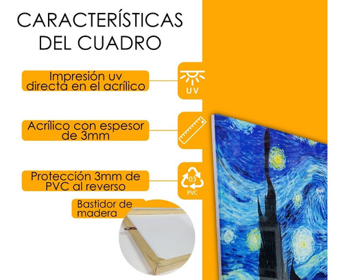 Cuadro En Acrílico Universo Abstracto 70 X 40 Cms