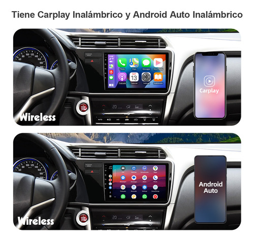 Estéreo Carplay Para Honda City 2014-2020 Cámara Gps Fm Bt