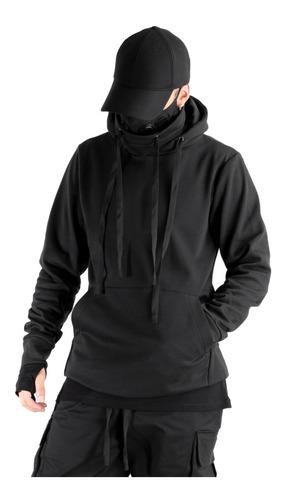 Buzo Hoodie Con Capota Y Cuello 