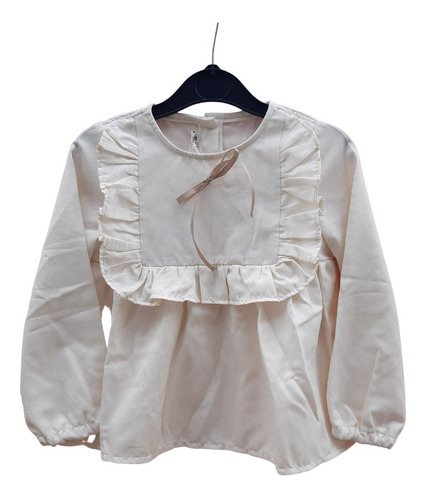 Imagen 1 de 5 de Blusa Nena Pique Con Volados En Canesú