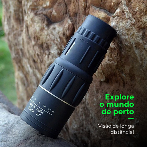 Monóculo Luneta Profissional Portátil Telescópio De Mão 16x Cor Preto