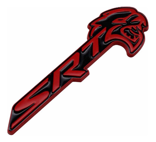 Emblema Srt Hellcat Rojo Metalico Challenger Charger