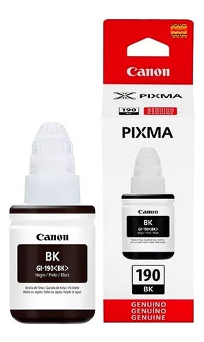 Tintas Canon Gl 190 Pixma G3110 G2110 G4110 G3100 Negro