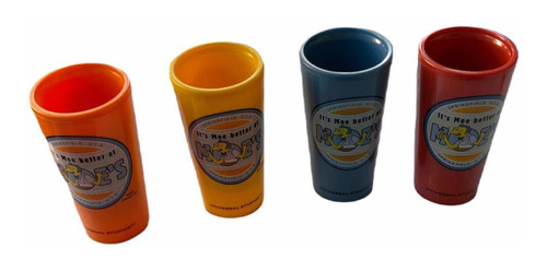 Lote De 4 Vasos Tipo Tequila Moe's Bar. Importados Usa