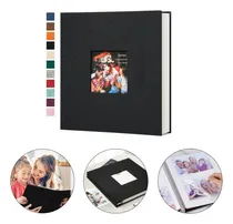 Comprar Álbum De Fotos Auto-adhesivo Familiar, Diy Albumes Fotográficos Fundas De Lino, Photo Álbum Scrapbook 40 Páginas, Memoria De Viaje\u002Flibro Diario Para Aniversario De Boda
