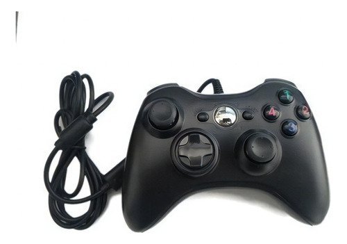 Control Joystick Usb Alambrico Compatible Con Xbox 360 Y Pc Color Negro