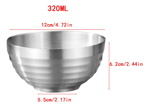 Tazón De Acero Inoxidable Aislamiento De Fideos De Doble