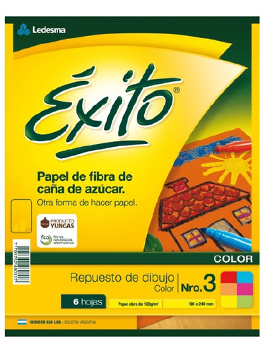 Repuesto De Dibujo Color Nº3 X 6 Hojas Exito