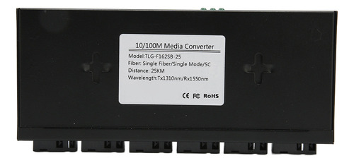 Fibra Ethernet Tx1310nm Rx1550nm, 6 Puertos Ópticos, 2 Eléct