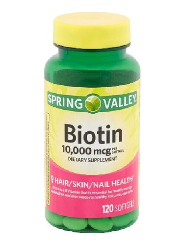 Biotin 10,000mcg X 120 Gels Usa