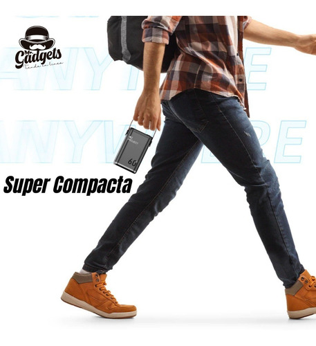 Imagen 4 de 10 de Power Bank 60,000 Mah Bateria Portatil Compacta Carga Rapida