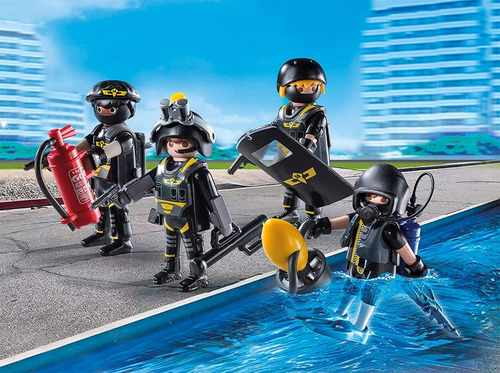 Todobloques Playmobil 9365 Police Equipo Fuerzas Especiales