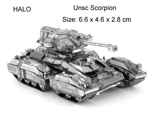 Casco Scorpio Tank Con Forma De Puzle Metálico 3d Con Diseño