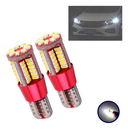 Lâmpadas Lanterna Honda Civic Pingo T10 57 Leds Canbus 6000k