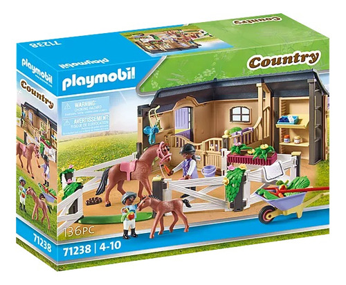 Figura Armable Playmobil Country Establo Con 136 Piezas +3