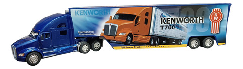 Kenworth T700 Azul/ Escala 1:68/ Kinsmart/ 32cms Largo.