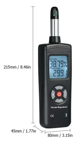 Medidor Portátil Digital De Humedad Y Temperatura Lcd