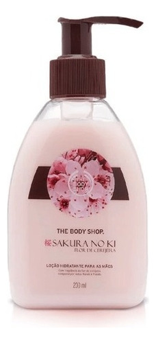  Loção hidratante para mãos The Body Shop Sakura No Ki Loção Hidratante Mãos en frasco de 200mL/200g flor de cerejeira