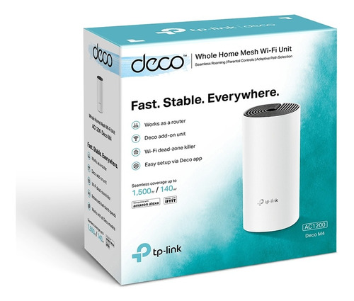 Deco M4 1- Pack Ac1200 Sistema Mesh Wifi Para Todo El Hogar