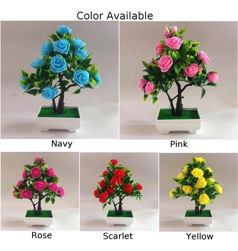 Planta Artificial Realista En Maceta De Color Brillante Para