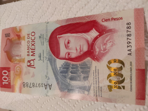 Billete 100 Pesos Nueva Edición Aa En Buenas Condiciones 