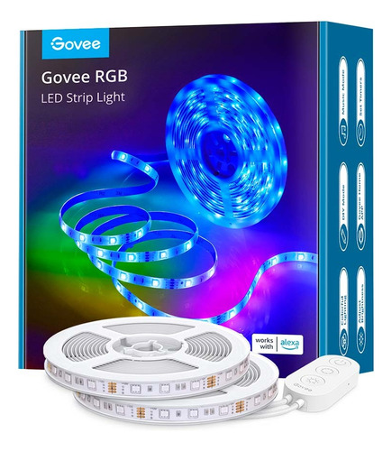 Tira De Luces Led Rgb Wifi Y Bluetooth De 10 Mts Govee