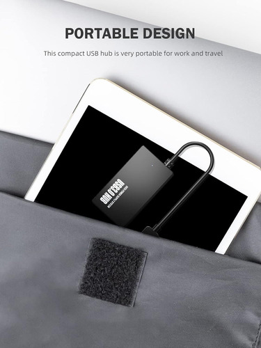 Snllmzi Hub Usb 3.0, Concentrador Usb De 4 Puertos, Divisor