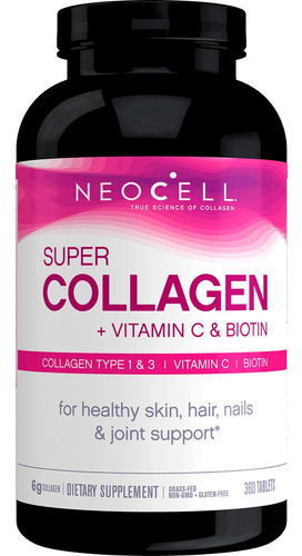 Super Colageno Con Biotin Y Vitamina C 360 Tabletas Neocell