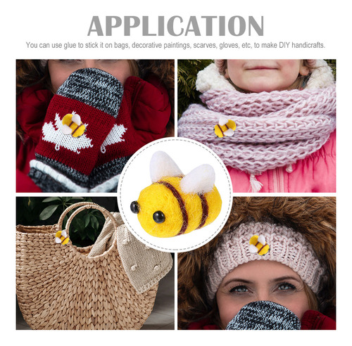 Abeja De Fieltro Con Decoración Floral, 25 Unidades