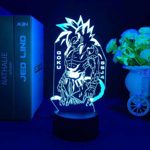 Hj Dragon Ball Goku Ssj4 Figura Lâmpada Noturna De A