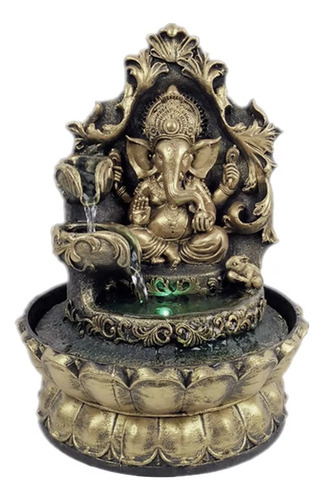 Fuente De Agua Hecha A Mano Con Estatua Hindú De Ganesha De