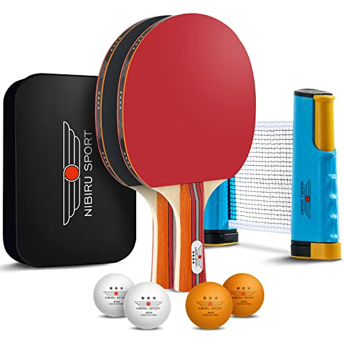 Juego De Palas De Ping Pong Raquetas Y Pelotas De Tenis...