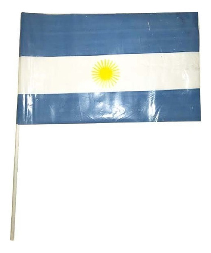 Bandera Argentina Plastica Con Palito 15 X 25 Cm Pack 500 Un