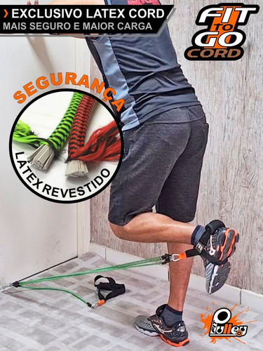 Imagem 9 de 10 de Extensor Elástico Exercício Treino Musculação Malhar 25kg