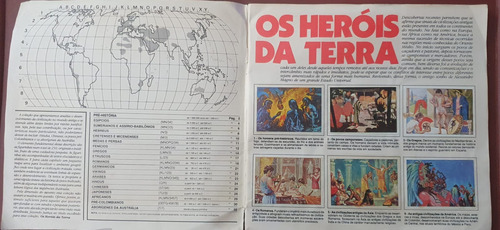 Album De Figurinhas Os Herois Da Terra Completo 1982 Homem Pré-histórico (Usado)
