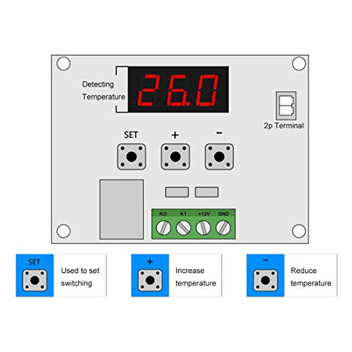 6pcs Temperature Controller Module Xh-w1209 Lcd Display...