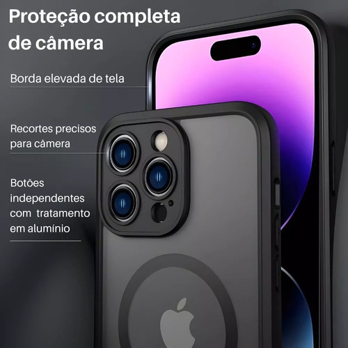 Capinha Case Fosca Color Proteção Câmera Magsafe Para iPhone