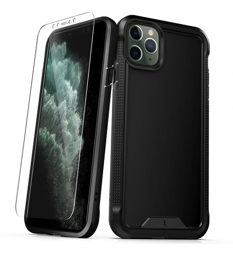 . Funda Zizo Ion Para iPhone 11 Pro Max Negra Con Mica 