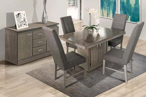 Antecomedor Sacramento 4 Sillas - Gr Këssa Cdmx Color Gris