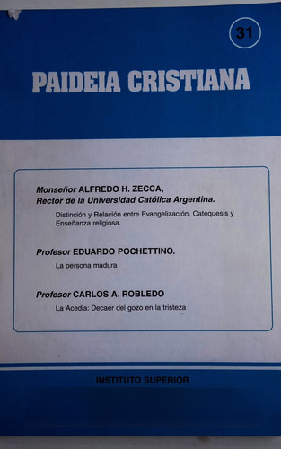 Paideia Cristiana Año Xv N° 31 Año 2000 - Don Bosco